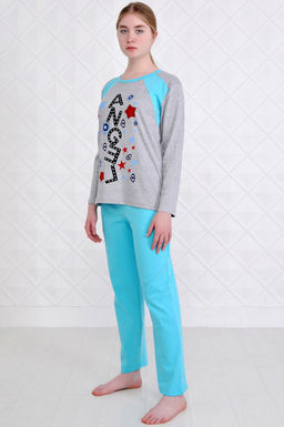 Арт. 4508 Пижама с брюками 48-58 (6 шт) Цвет:ассорти - Калинка фото 2