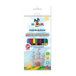 KANZY Сказочный замок Набор двусторонних карандашей DCP-1012 заточенный 8 х 24 цв