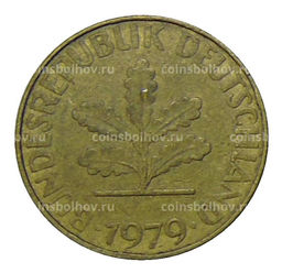 Монета 10 пфеннигов 1979 года J Германия