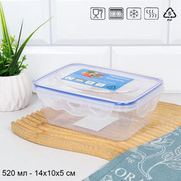 Контейнер прямоугольный 520 мл / 90381 /уп 18/108/ ДОП СКИДКА НА КОРОБ 3%