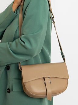 LACCOMA сумка Q5920-капучинно натуральная кожа полиэстр  фото 3