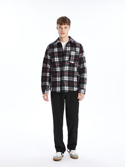 Regular Fit Uzun Kollu Ekose Erkek G?mlek Ceket