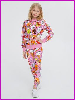 Толстовка "Лето",розовый фастфуд