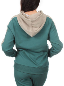 NO01 GREEN/BEIGE Костюм спортивный женский (хлопок 90%, полиэстер 10%)