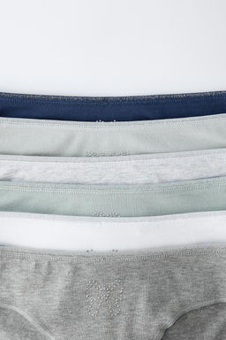 6-14 YEARS / SIX-PACK OF RHINESTONE SHAPED BRIEFS - Zara фото 2