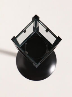Подсвечник на 1 свечу «Фонарь», металл, чёрный, 24×9×9 см