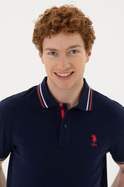 Футболка мужская U.S. Polo Assn темно-синяя хлопок  фото 9