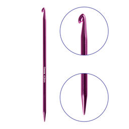 Для вязания Gamma CH-N крючок-спица алюминий d 4.5 мм 15 см в чехле  фото 4