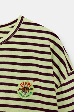 STRIPED EMBROIDERED PIPPI L_NGSTRUMP T-SHIRT - Zara фото 6