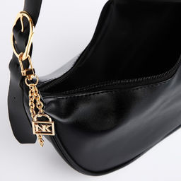 Сумка женская из искусственной кожи NAZAMOK, 28х15 см, черный цвет  фото 8