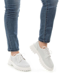 03-HY8-2D WHITE Полуботинки женские (натуральная кожа)