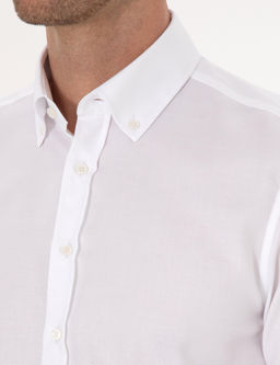 Beyaz Slim Fit Uzun Kollu Basic G_mlek - Cacharel фото 7