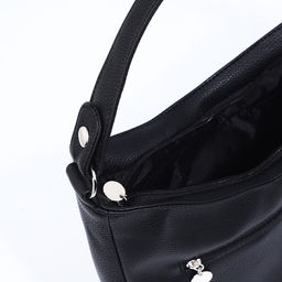 Сумка-мешок на молнии, наружный карман, цвет чёрный - Simaland фото 7