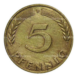 Монета 5 пфеннигов 1950 года F Германия