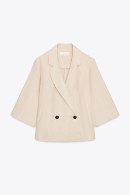 FRENCH SLEEVE DOUBLE-BREASTED BLAZER - Zara фото 8