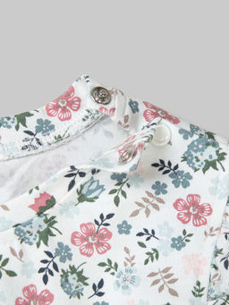 Футболка с баской Цветы - Bungly фото 3