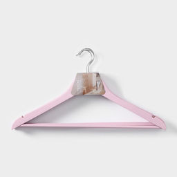 Плечики - вешалки LaDо́m Brillant, 44.5×23×1.2 см, 3 шт., деревянные, широкие плечики, розовые