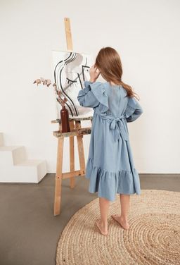 Л 22-24 платье для девочки Таисия голубое - Etoelf фото 4