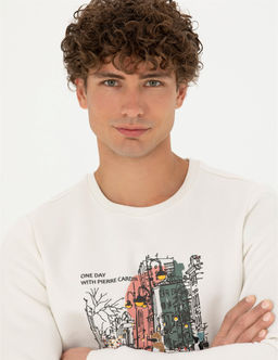 Ekru Regular Fit Sweatshirt - Pierre cardin фото 2