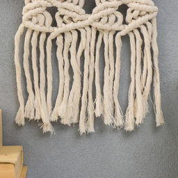 Панно настенное в технике макраме «Анника», натуральный, 36×20 см