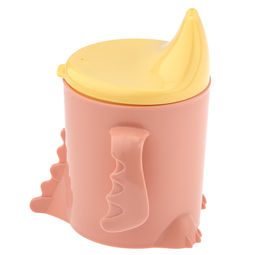 Lalababy Поильник детский пластмассовый Play with Me Hello, Dino! 270мл, 11х9,3х11,7см, персиковая карамель (Россия) - Домашняя мода фото 2