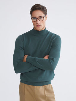 Yar?m Bal?k?? Yaka Erkek Triko Kazak