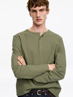 Camiseta estilo Henley - H&m фото 4