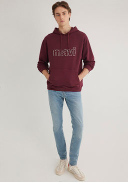 Mavi Logo Bask?l? Bordo Sweatshirt  фото 3