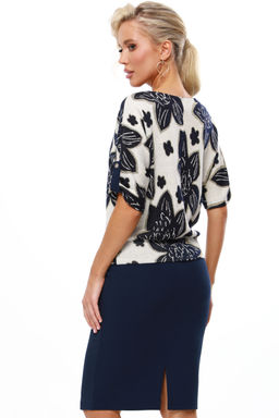 Костюм синий с юбкой - Dstrend фото 7