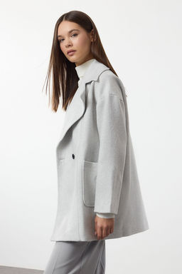 Trendyolmilla Gri Oversize Kaban TWOAW24KB00165 фото 2