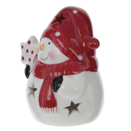 Фигурка декоративная "Снеговик" с подсветкой (LR44x2), L8 W6,5 H9,5 см