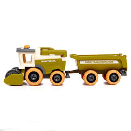 Конструктор винтовой Комбайн с прицепом, с отвёрткой - Simaland фото 2