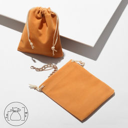 Цена за 50 шт. Мешочек бархатный, 10x12см, цвет коричневый - Simaland фото 2