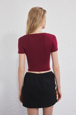 Trendyolmilla Siyah-Beyaz 2li Paket Orme Bluz TWOSS25BZ00504 фото 12