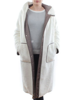 2660 DK. BEIGE Пальто двухстороннее женское еврозима (100 гр. холлофайбер) - Fashion фото 11