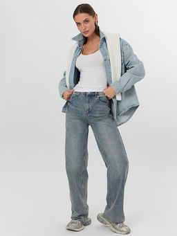 Джинсы женские wide leg синие - Mark formelle фото 7