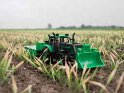 Трактор Прогресс с бортовым прицепом и ковшом инерционный (зелёный) (в коробке) - Полесье фото 19