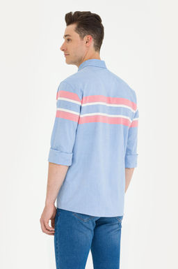 U. S. Polo Assn Мужская синяя рубашка с длинным рукавом - U.s. polo assn фото 5