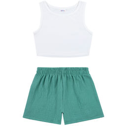 Комплект топ кулирка, шорты муслин 7015900101