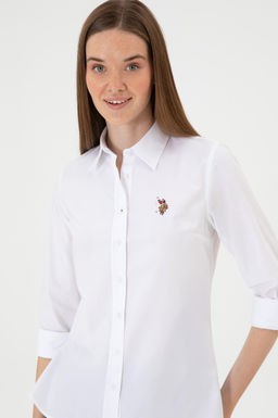 Kad_n Beyaz Uzun Kollu Basic G_mlek Sepette S_rpriz _ndirim - U.s. polo assn фото 2