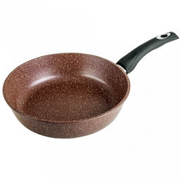 Сковорода с тефлоновым покрытием д22см "Шоколад", h5,5см, s0,38см, ручка из термостойкого пластика (Россия)