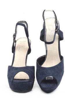 06-87U BLUE Туфли женские (натуральная замша)