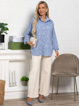 Блуза На пульсе моды (голубая) Б15418-1М