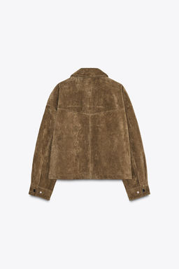 100% LEATHER BOMBER JACKET - Zara фото 10