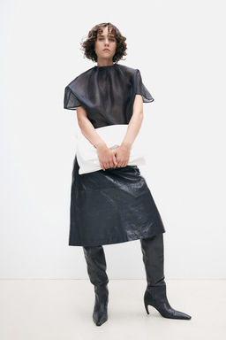 Blusa de organza con pliegues - H&m фото 2