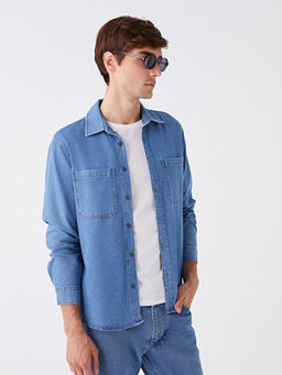 Regular Fit Uzun Kollu Erkek Jean G?mlek