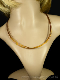 Чокер для кулонов и подвесок 10 нитей цв. медный2.