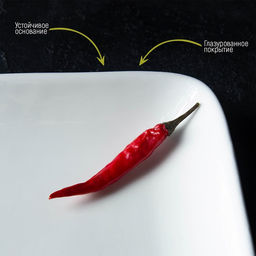 Блюдо прямоугольное Доляна White Label, 24.5×15.5 см, фарфор, белое