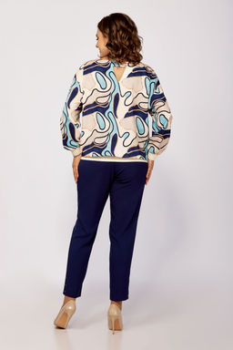 Блуза Swallow 803.2 черный+серебряный узор фото 771