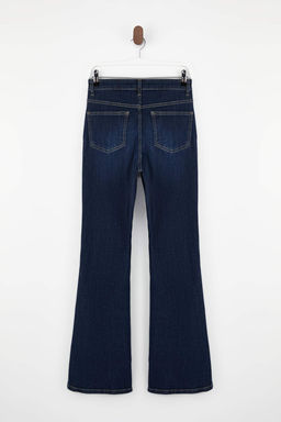 Limited Edition Koyu Mavi TOPARLAYICI Yuksek Bel Ekstra Esnek Flare Uzun Boy Jeans TWOSS26JE00103